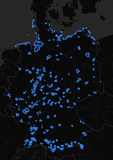 map with german kurorte