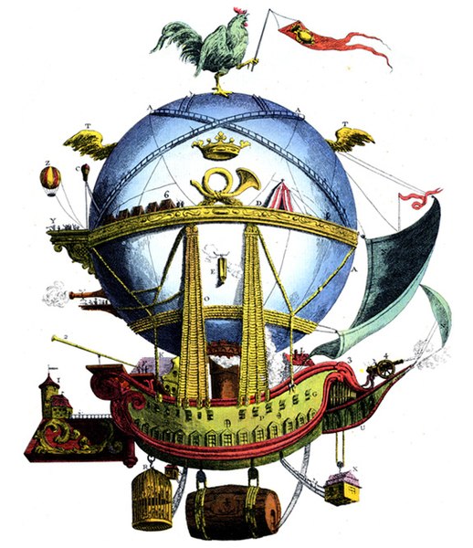 "La Minerva, an aerial vessel destined for discoveries, and proposed to all the Academies of Europe, by Robertson, physicist"